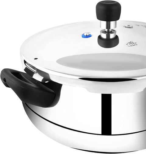 Prestige Deluxe Plus Aluminium Junior Handi Pressure Cooker 5 Litre (Polished)