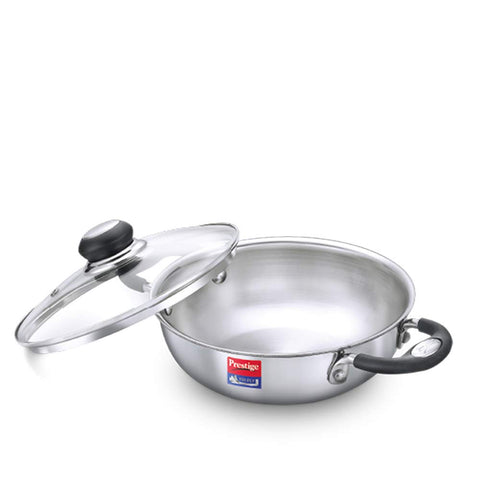 Prestige Triply Splendor Diameter 26Cm Kadai With Glass Lid 3.25L