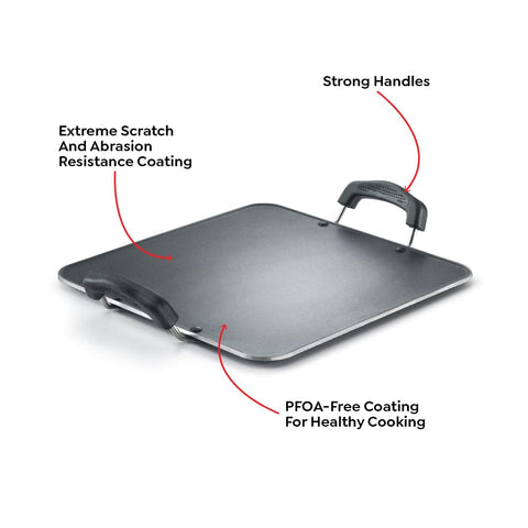 Prestige Omega Select Plus Aluminium Non-stick Square Tawa 30.5Cm