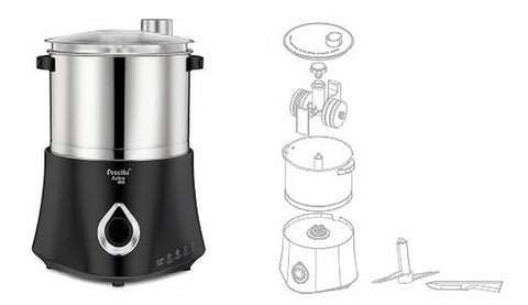 Preethi Astra Expert Table Top Wet Grinder 2 Liter (Black)