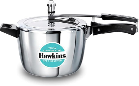 Hawkins Triply Stainless Steel 4.5 Litre Pressure Cooker