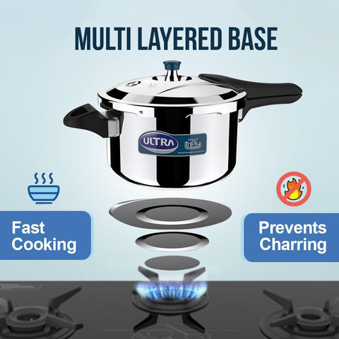 Ultra Duracook Triply Pressure Cooker Krono 5.5 Litre
