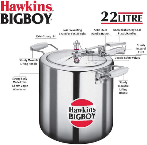 Hawkins Bigg Boy Pressure Cooker 22Lt