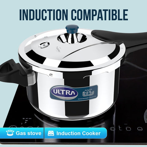 Ultra Duracook Triply Pressure Cooker Krono 5.5 Litre