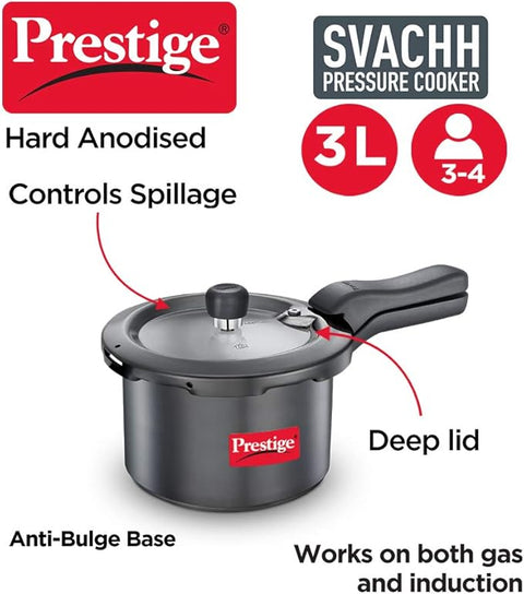 Prestige SVACHH Pressure Cooker Hard Anodised 3 L