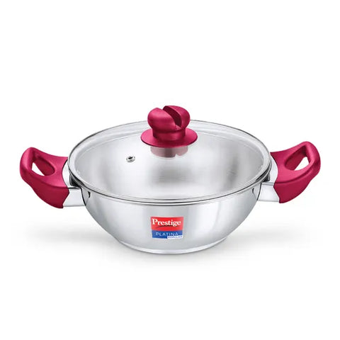 Prestige Platina Popular Stainless Steel Kadai 22Cm/2.25L