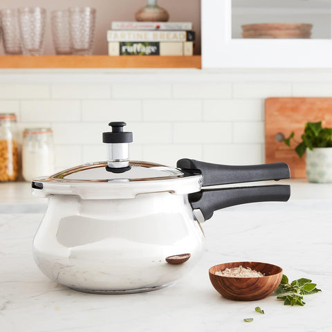 Prestige Deluxe Plus Aluminium Mini Handi Pressure Cooker 3L (Polished)