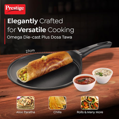 Prestige Omega Diecast Plus Aluminium Non-stick Tawa 27Cm
