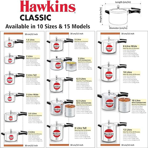 Hawkins Classic Pressure Cooker 4Lt