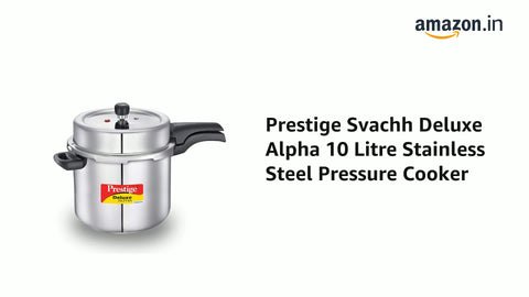 Prestige Deluxe Alpha SVACHH Stainless Steel Pressure Cooker 10 litre