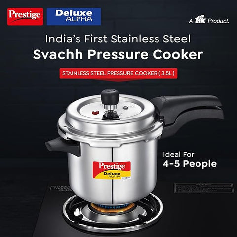 Prestige Deluxe Alpha SVACHH Stainless Steel Pressure Cooker 3.5 Litre