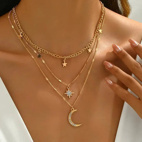 New Shiny Butterfly Necklace Ladies Exquisite Double Layer Clavicle Chain Necklace Jewelry for Ladies Gift