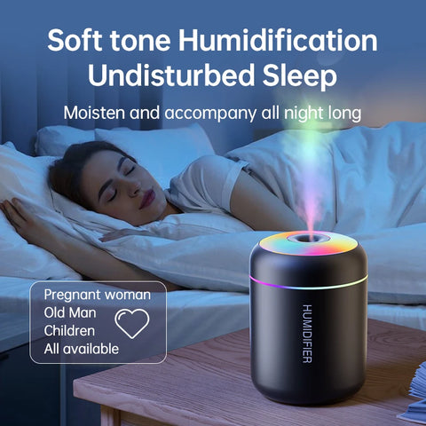 180ML Mini Air Humidifier USB Electric Aroma Diffuser Essential Oil Purifier Aromatherapy Mist Maker Lights For Car Home Bedroom - (Delivery estimated 2-3 Weeks)
