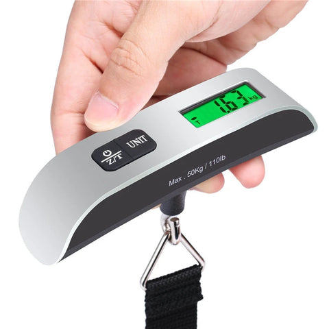 Portable Scale Digital LCD Display 110lb/50kg Electronic Luggage Hanging Suitcase Travel Weighs Baggage Bag Weight Balance Tools - (Delivery estimated 2-3 Weeks)