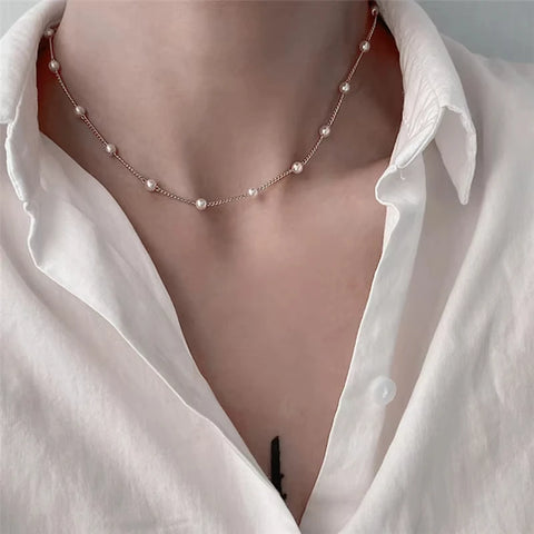 New Shiny Butterfly Necklace Ladies Exquisite Double Layer Clavicle Chain Necklace Jewelry for Ladies Gift