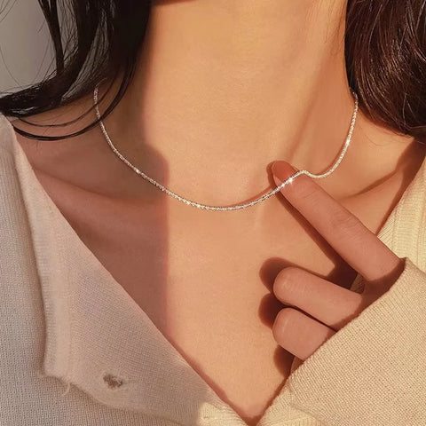 New Shiny Butterfly Necklace Ladies Exquisite Double Layer Clavicle Chain Necklace Jewelry for Ladies Gift