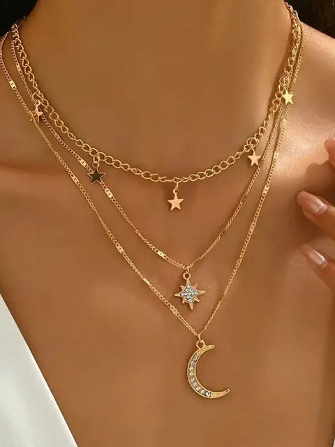New Shiny Butterfly Necklace Ladies Exquisite Double Layer Clavicle Chain Necklace Jewelry for Ladies Gift