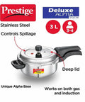 Stylish stainless steel cooking pot with a glass lid.